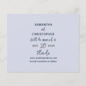 Haushaltsfarbe Eukalyptus Save the Date grün (Rückseite)