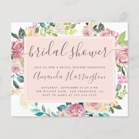 Haushaltsfarben-Frühlingsflora-Brautparty (Vorderseite)