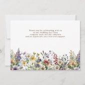 Haushaltsfarbige Wildblume Blumenfarbe Dankeskarte (Rückseite)