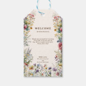 Haushaltsfarbige Wildblume Blumenfarbe Geschenkanhänger (Vorderseite)