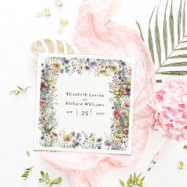 Haushaltsfarbige Wildblume Blumenfarbe Serviette