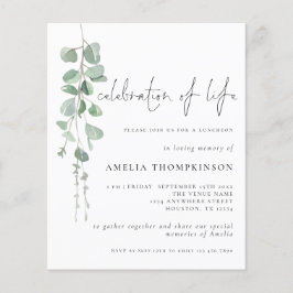 Haushaltsfeier der Eukalyptuseinladung