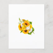 Haushaltsfeier der Sonnenblumen Einladung (Rückseite)