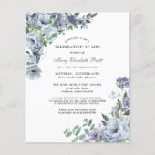 Haushaltsfeier des blauen Blumenhandels (Vorderseite)