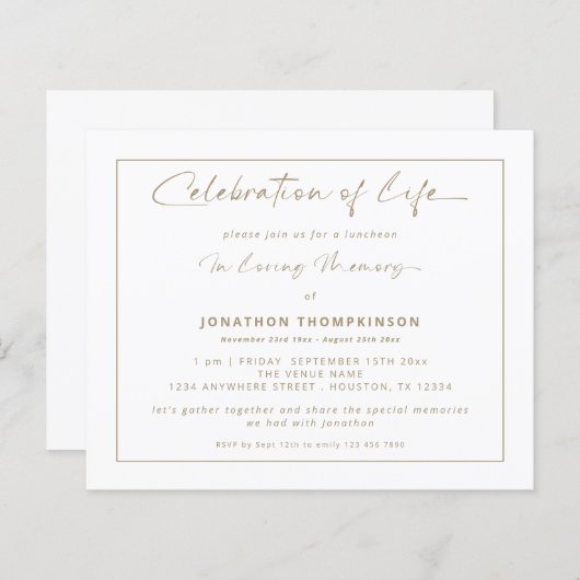 Haushaltsfeier des Lebens - Goldbrände (Vorne/Hinten)