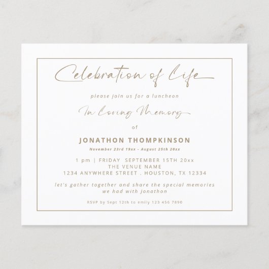 Haushaltsfeier des Lebens - Goldbrände (Vorderseite)