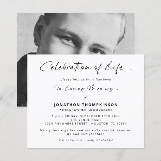 Haushaltsfeier Foto Weiße Mittagspause (Vorne/Hinten)