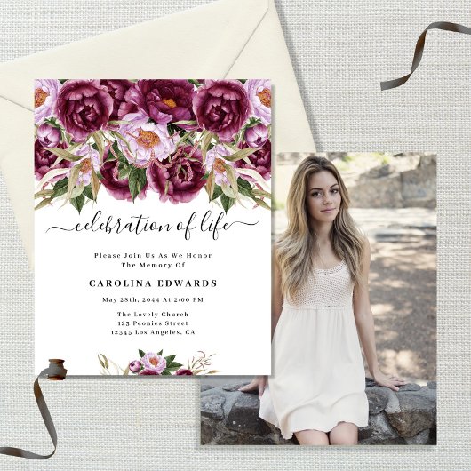 Haushaltsfeier Lila Foto Beerdigung