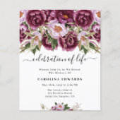 Haushaltsfeier Lila Foto Beerdigung (Vorderseite)