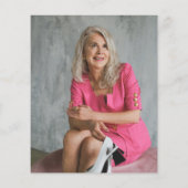 Haushaltsfeier Lila Foto Beerdigung Flyer (Hinten)