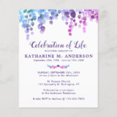 Haushaltsfeier Lila Grünpflanzen Einladung (Vorderseite)