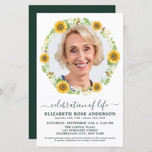 Haushaltsfeier zum Foto der Sonnenblumen (Vorne/Hinten)