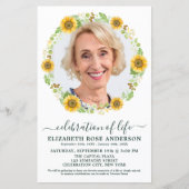 Haushaltsfeier zum Foto der Sonnenblumen (Vorderseite)