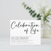 Haushaltsfeier zur Einladung zum Leben | MINIMALIS (Stehend Vorderseite)