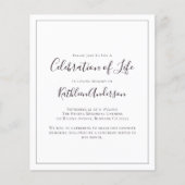 Haushaltsfeier zur Einladung zum Leben | MINIMALIS (Vorderseite)