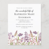 Haushaltsfeier zur Einladung zum Leben | WILDBLUME (Vorderseite)