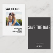 Haushaltsfett Typografie-Chic Save the Date Postka Mitteilungskarte (Vorne/Hinten)
