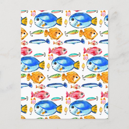 Haushaltsfischerei Spaß beim Angeln am Geburtstag (Rückseite)