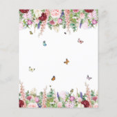 Haushaltsflorale Butterfly Bridal Dusche Einladung (Rückseite)