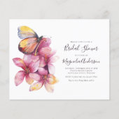 Haushaltsflorale Butterfly Bridal Dusche Einladung (Vorderseite)