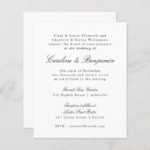 Haushaltsformelle Weiß in einer Hochzeitsfeier (Vorne/Hinten)