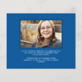 HAUSHALTSFOTO-Collage Blue Graduate Ankündigung (Rückseite)