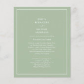 HAUSHALTSFoto Hochzeit monochrome Sage Green Flyer (Vorne)