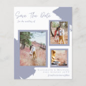 HAUSHALTSFoto Save the Date Verlobung Dusty Blue (Vorderseite)