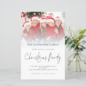 HAUSHALTSFoto Überlagern Weihnachten Party Einladu (Stehend Vorderseite)