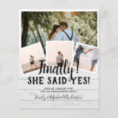 HAUSHALTSFOTO Verlobte Hochzeitsankündigung (Vorderseite)