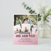 HAUSHALTSFOTO Verlobte Hochzeitsankündigung (Stehend Vorderseite)