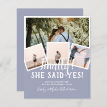 HAUSHALTSFOTO Verlobte Hochzeitsankündigung