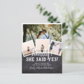 HAUSHALTSFOTO Verlobte Hochzeitsankündigung (Stehend Vorderseite)