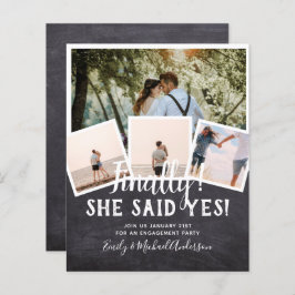 HAUSHALTSFOTO Verlobte Hochzeitsankündigung