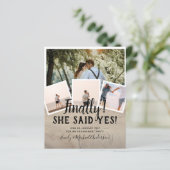 HAUSHALTSFOTO Verlobte Hochzeitsankündigung (Stehend Vorderseite)