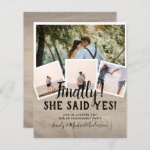 HAUSHALTSFOTO Verlobte Hochzeitsankündigung