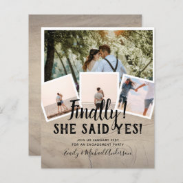 HAUSHALTSFOTO Verlobte Hochzeitsankündigung