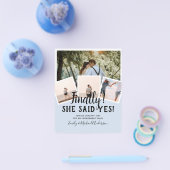 HAUSHALTSFOTO Verlobte Hochzeitsankündigung Flyer (Einzeln)