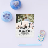 HAUSHALTSFOTO Verlobte Hochzeitsankündigung Flyer (Einzeln)