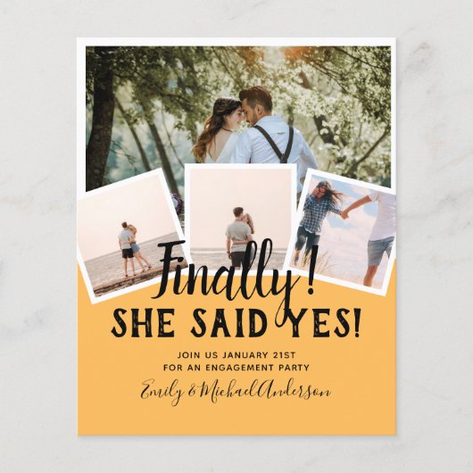 HAUSHALTSFOTO Verlobte Hochzeitsankündigung Flyer (Vorne)