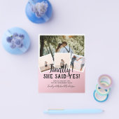 HAUSHALTSFOTO Verlobte Hochzeitsankündigung Flyer (Einzeln)