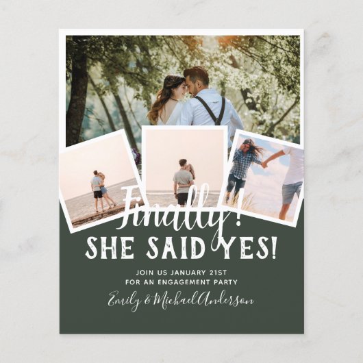 HAUSHALTSFOTO Verlobte Hochzeitsankündigung Flyer (Vorne)