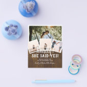 HAUSHALTSFOTO Verlobte Hochzeitsankündigung Flyer (Einzeln)