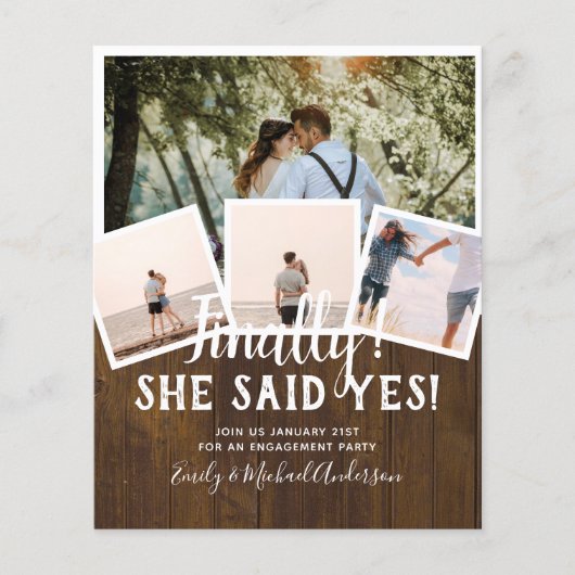 HAUSHALTSFOTO Verlobte Hochzeitsankündigung Flyer (Vorne)