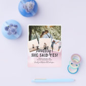 HAUSHALTSFOTO Verlobte Hochzeitsankündigung Flyer (Einzeln)