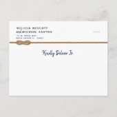 (Haushaltsfreundlich) ⚓ Einfach nautisch Save the Ankündigungspostkarte (Rückseite)