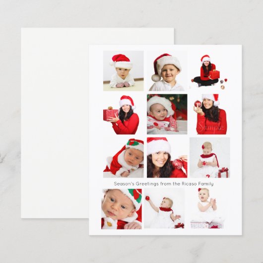 HAUSHALTSFrohe Festtage Zwölf Fotos Personalisiert (Vorne/Hinten)