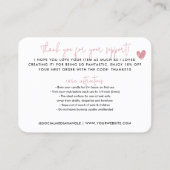 Haushaltsführung mit Liebe Rosa dank Candle Care Visitenkarte (Rückseite)