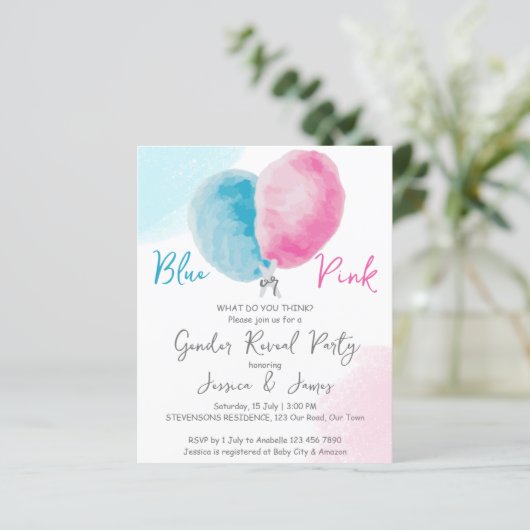 Haushaltsgeschlecht enthüllt Party laden blau oder (Stehend Vorderseite)