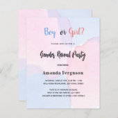 Haushaltsgeschlecht enthüllt Party Rosa Blau Einla (Vorne/Hinten)